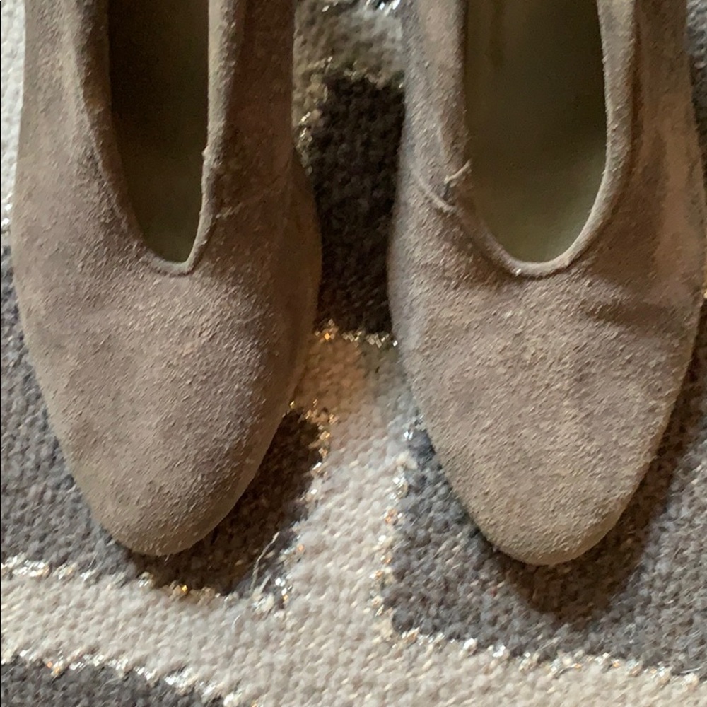 Deep vamp gray suede booties grey shooties heels 6 - Picture 6 of 7